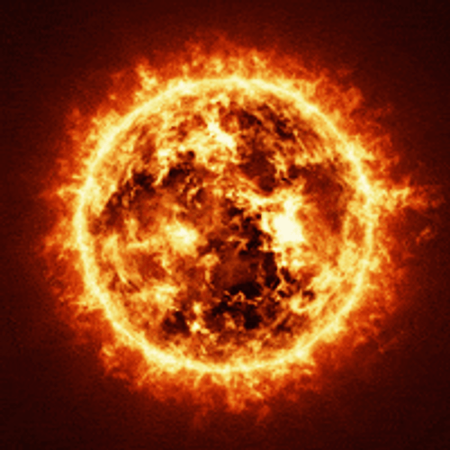 Burning Fireball Sun