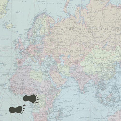 Footprints Map Travel