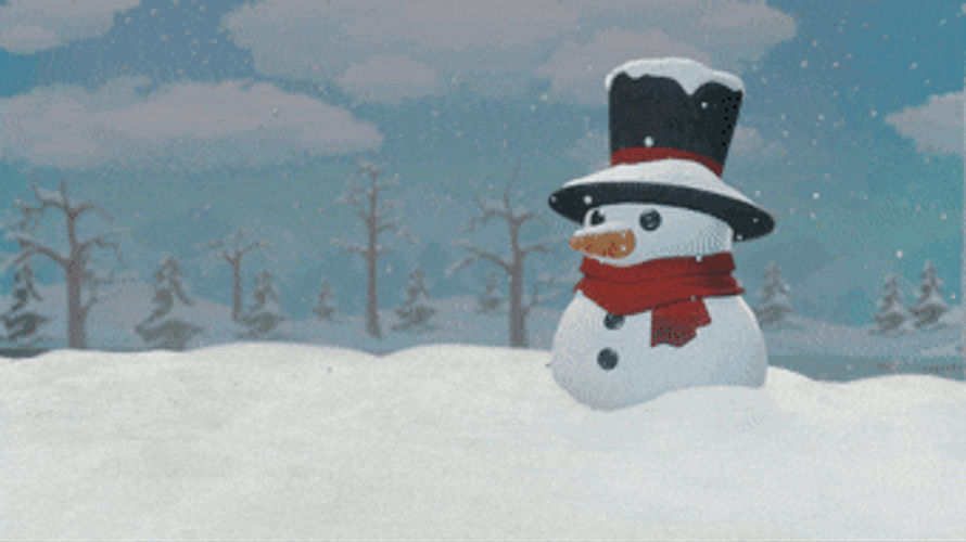 Snowman In Snow