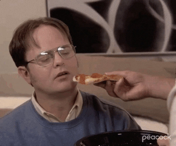 The Office Dwight Eating Pizza