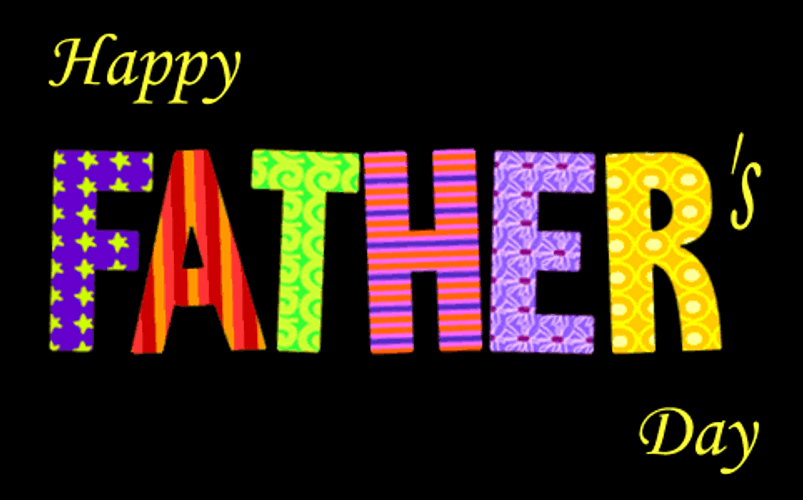 Happy Fathers Day Colorful Word Art