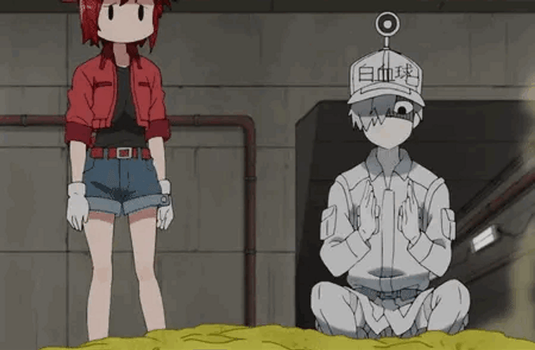 Anime Couple Cells At Work Praying