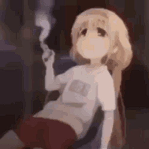 Anime Anzu Futaba Smoke