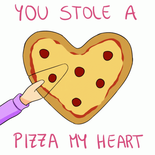 Love Stole Pizza Heart
