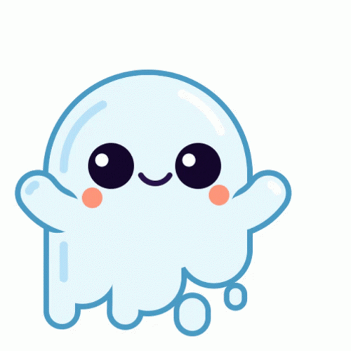 Adorable Ghost Flying Kiss