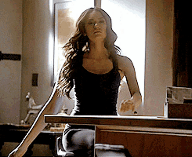 Katherine Pierce Bored Chair Spin