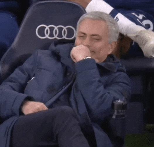 Jose Mourinho Trying Not To Laugh