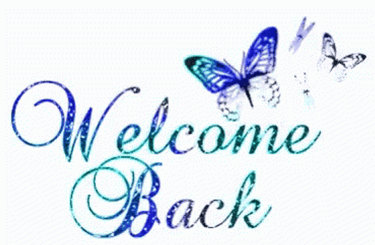 Animated Butterfly Welcome Back