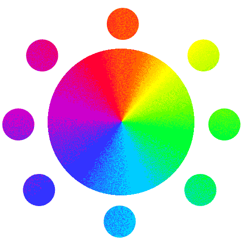 Rainbow Color Wheel Spokes