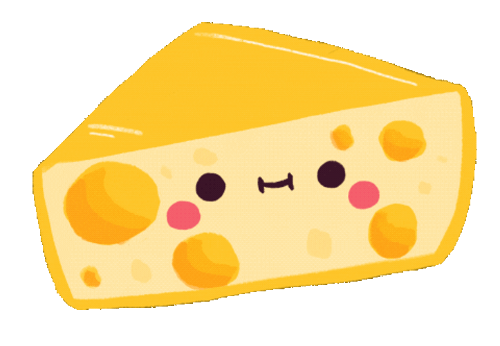 Cheese Slice Kawaii Sticker