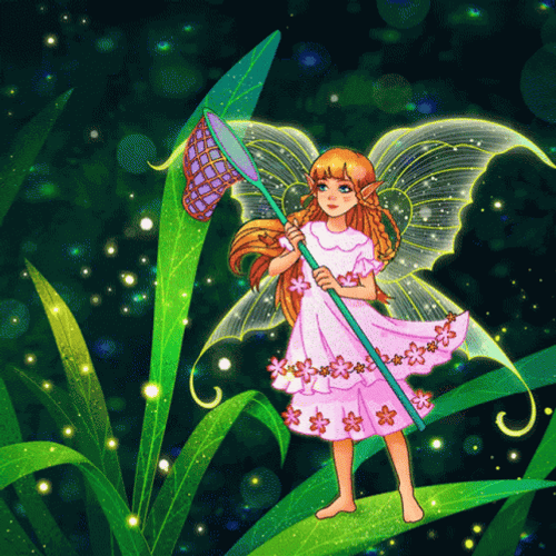 Fantasy Fairy On Leaves