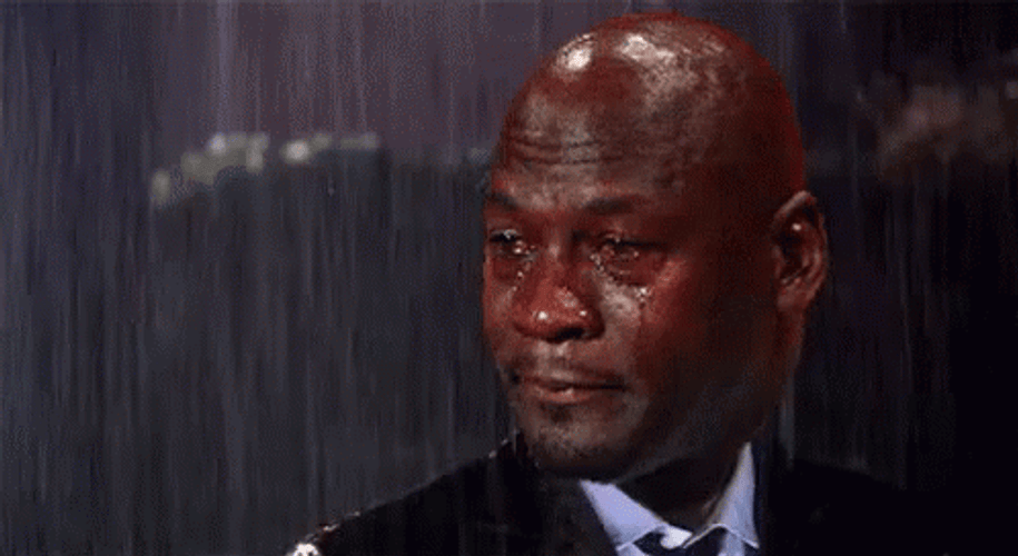 Michael Jordan Crying Raining