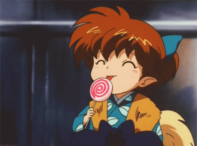Inuyasha Shippo Licking Lollipop