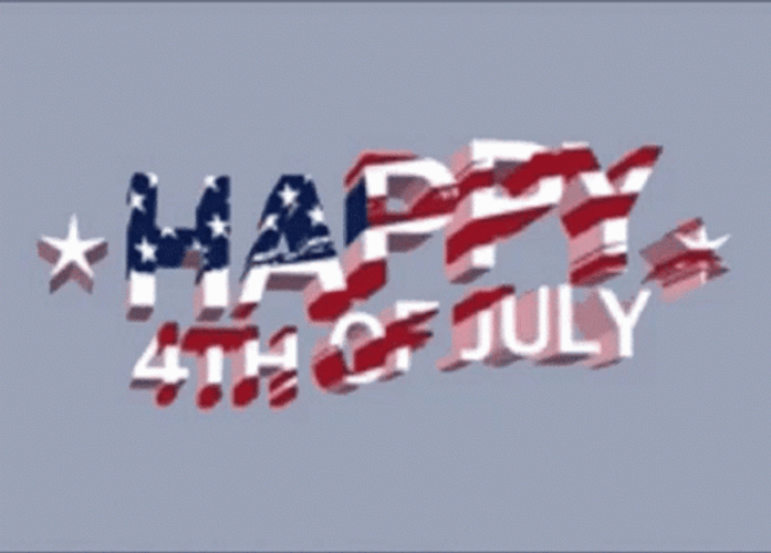 Th Of July American Flag Fonts