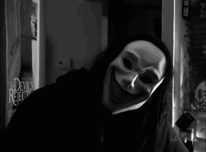 Scary Smiling Mask Man