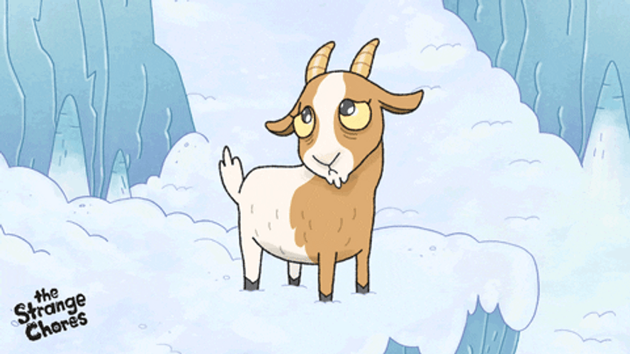 Sad Cartoon Goat