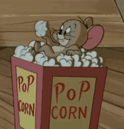 Jerry Watching Movie Popcorn