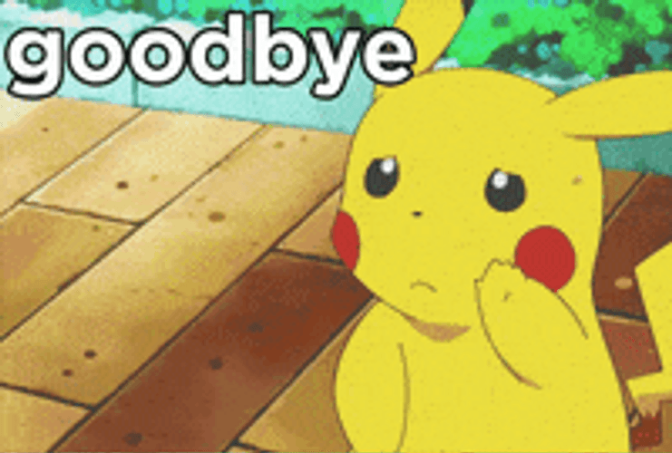 Pikachu Sad Goodbye