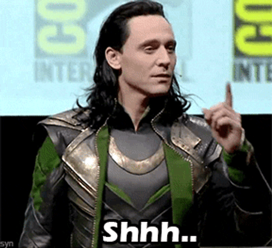 Tom Hiddleston Loki Shhh Quite