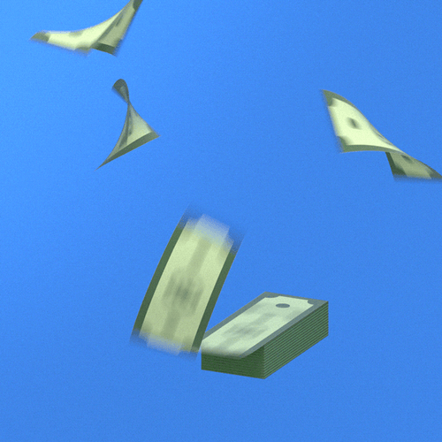 Flying Pile Of Money