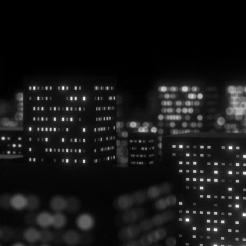 Black White City Glow