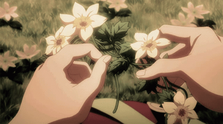 Aesthetic Anime Flower Crown Hands