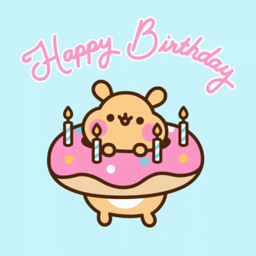 Animated Happy Birthday Donut