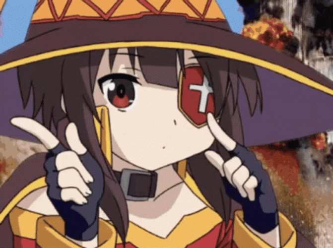 Megumin Seriously Pointing