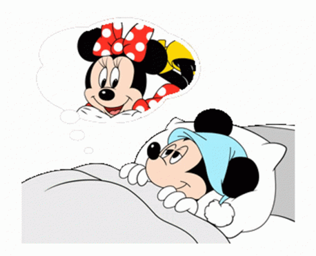 Mickey Mouse Dreaming Minnie