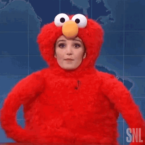 Ok Sad Elmo Mascot