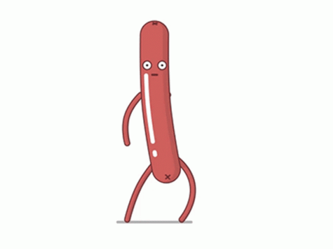 Animated Hot Dog Funny Dance