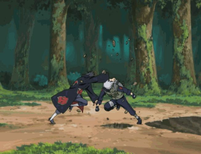 Itachi Uchiha Kakashi Hatake Fight
