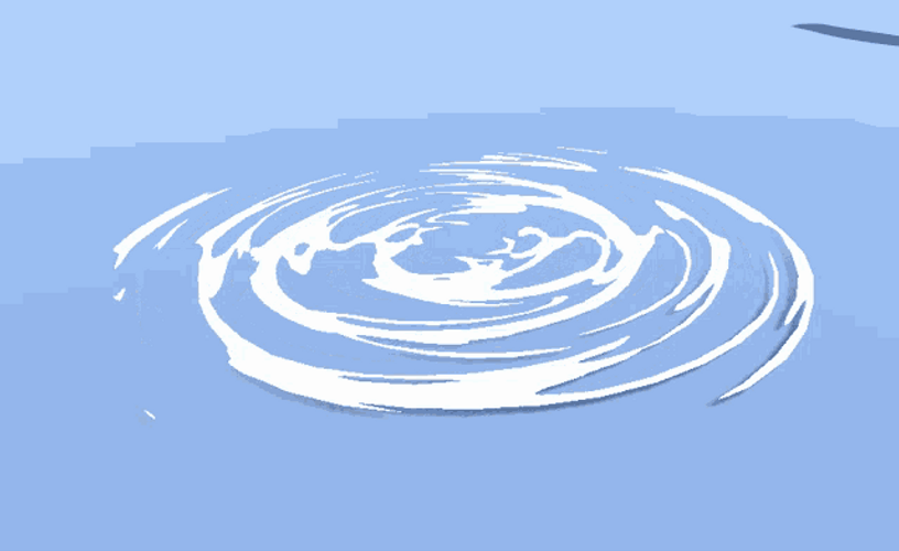 Periwinkle Water Ripple Cartoon