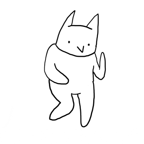 Dancing Cat Stick Figure