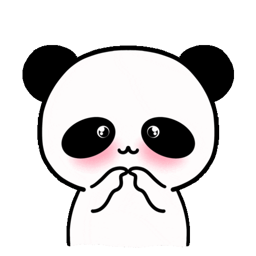 Shy Panda Chibi Sticker