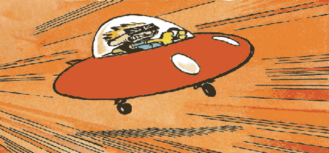 Calvin And Hobbes Flying Spaceship
