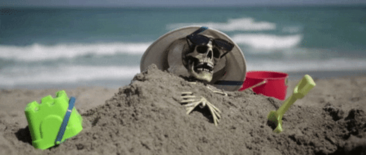 Dead Skeleton In The Beach