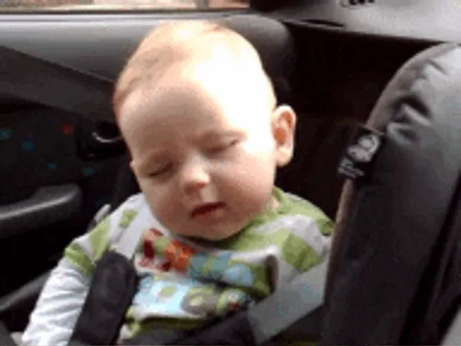 Sleepy Baby Smiling