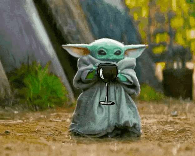 Baby Yoda Wine Toast