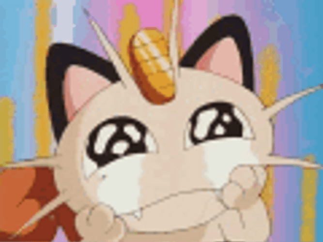Crying Anime Pokemon Meowth