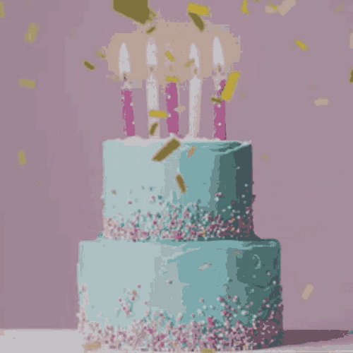 Happy Girly Birthday Cake