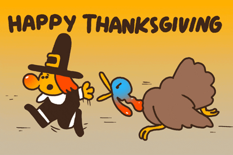 Happy Thanksgiving Turkey Chase