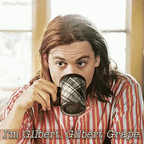 Johnny Depp Drinking Coffee