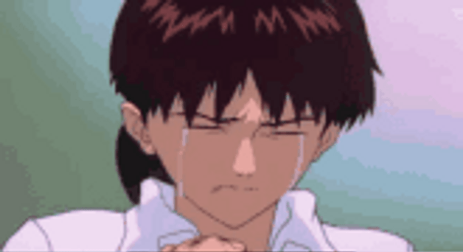 Crying Anime Shinji Ikari