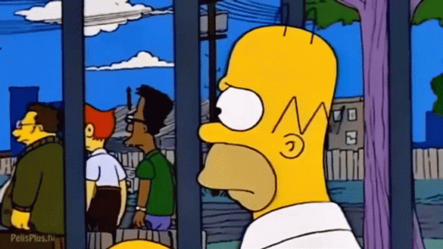 Worried Homer Simpson