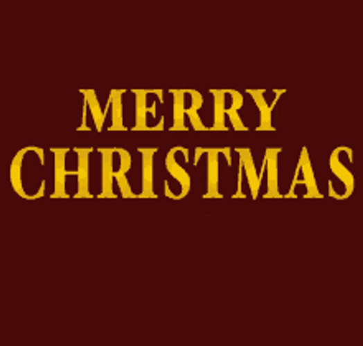 Gold Merry Christmas Greeting