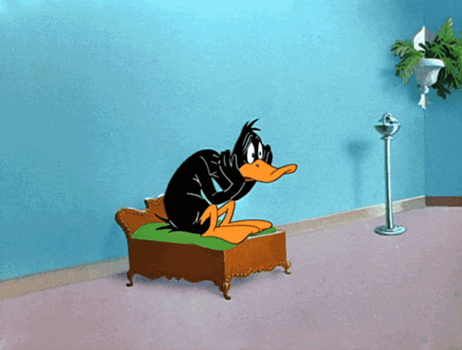 Worried Daffy Duck Waiting