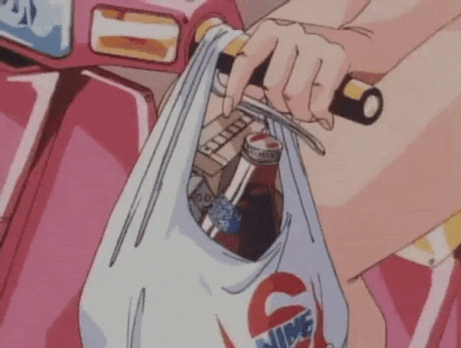 S Aesthetic Anime Grocery Bag