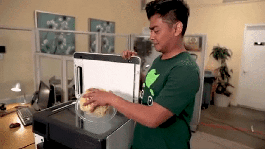 Rubbing Pasta On The Printer