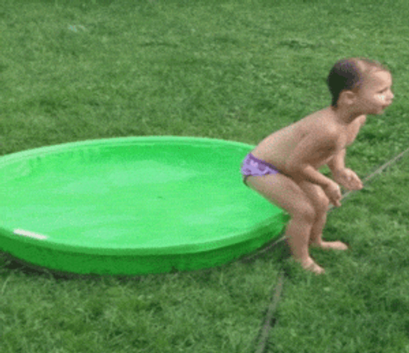 Funny Toddler On Pool